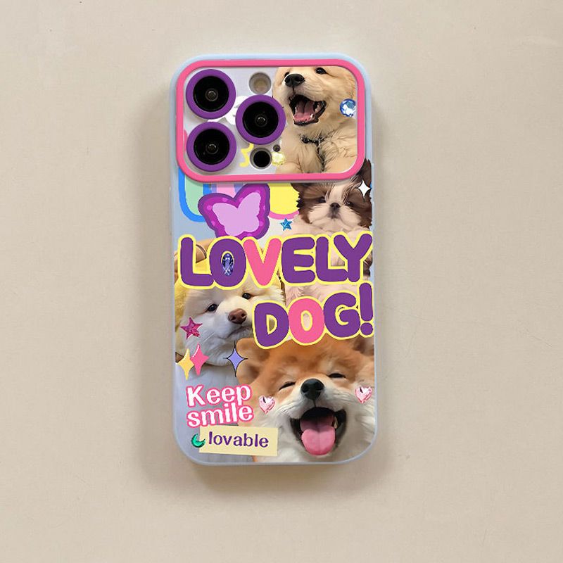 Coque de téléphone pour iPhone avec adorable chien