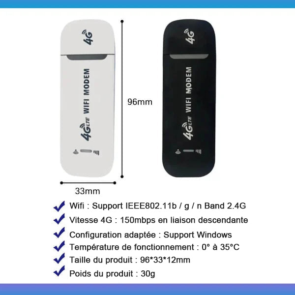 4G WiFi portable sans fil