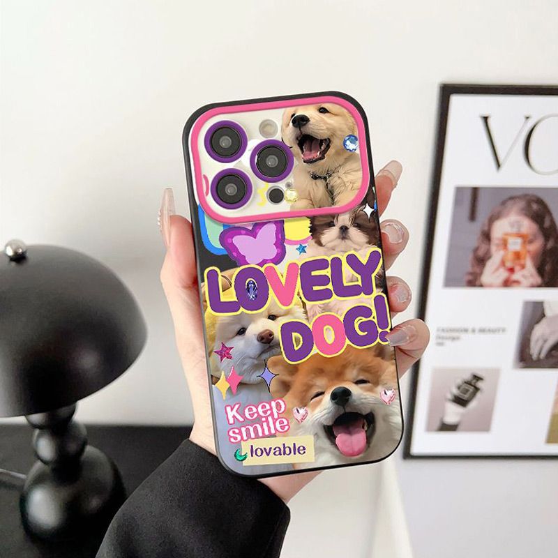 Coque de téléphone pour iPhone avec adorable chien