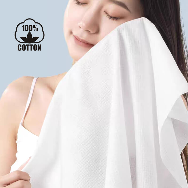 Vacuum compression portable bath towel