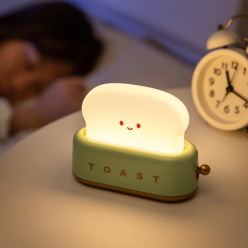 Cute Desk Decor Toaster Night Lamp