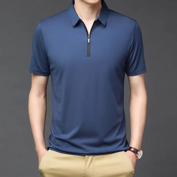 Fashion Men's Ice Silk Short Sleeve Shirt