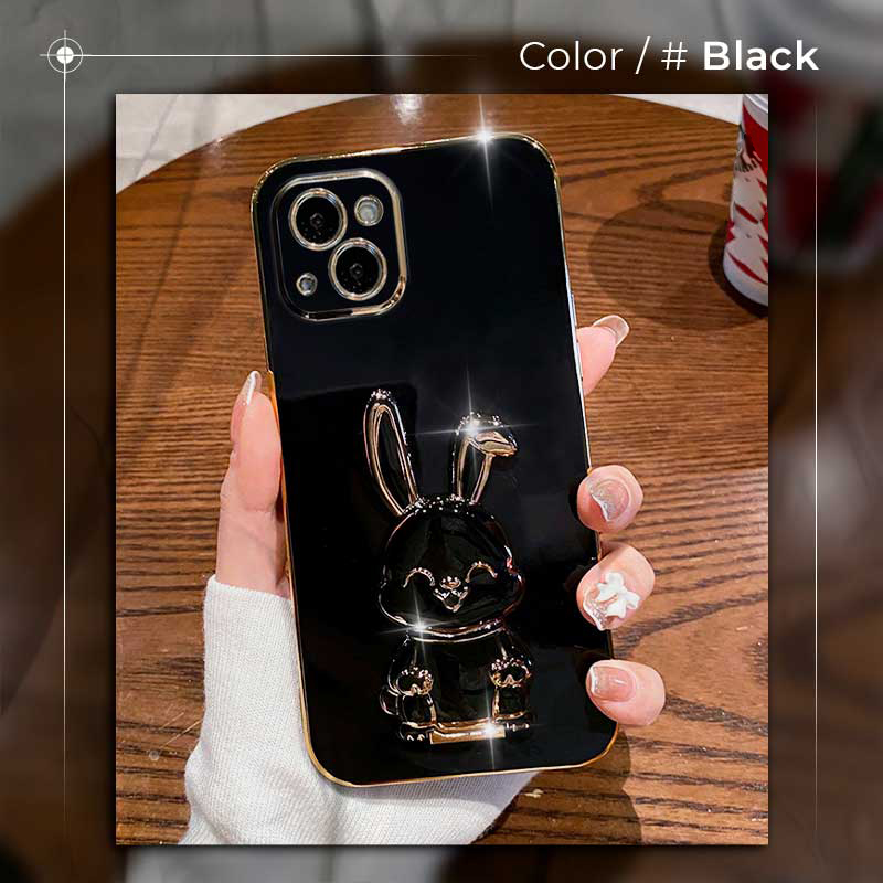 Creative Rabbit Bracket Hairball Case Cover For iPhone（50% OFF）