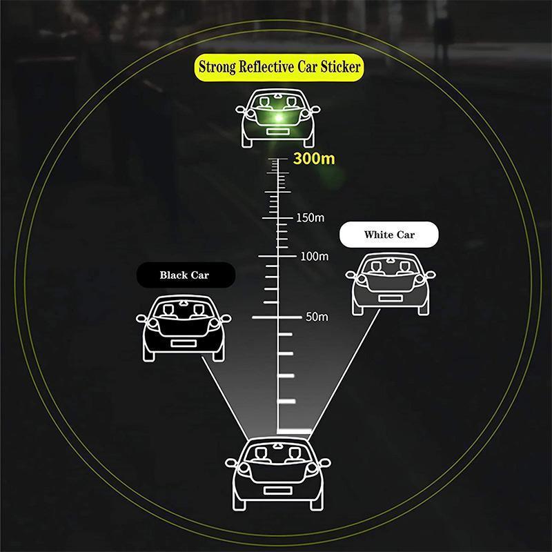 Car Anti-collision Reflective Warning Sticker (4 PCS)