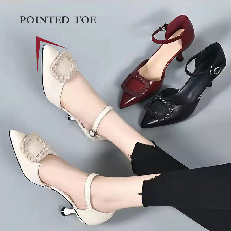 Pointed Toe High Heel Closed Toe Sandals