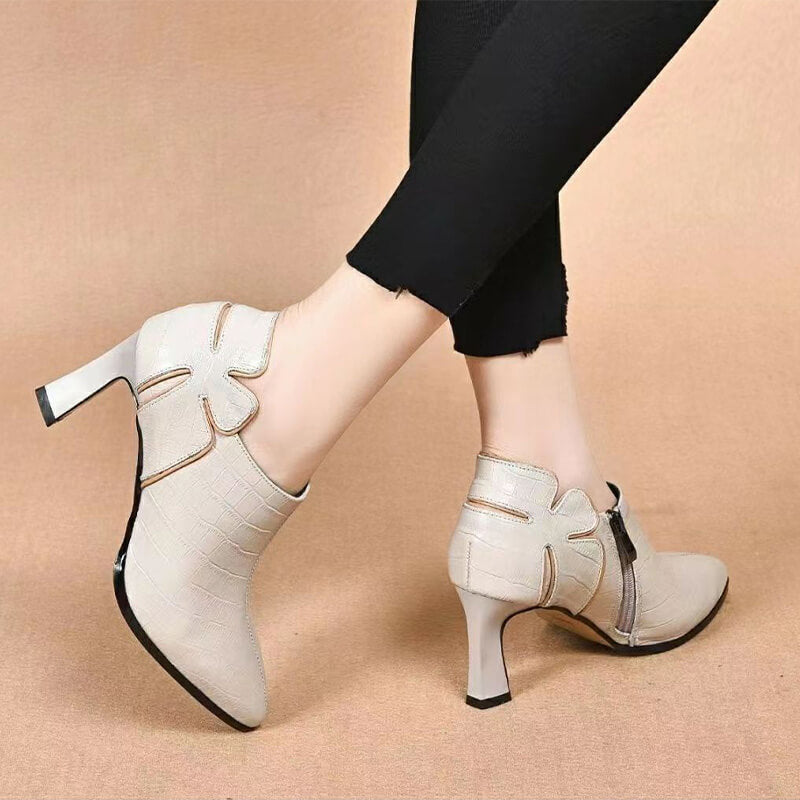 Women's Pointed Toe Fashion All-match Thick-Heeled Shoes