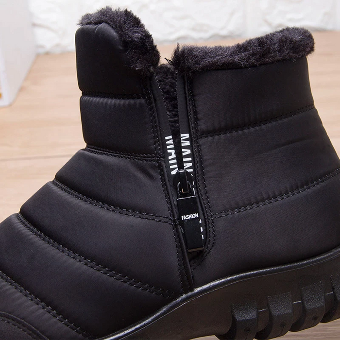 Bottines de neige zippées en coton chaud imperméable pour hommes