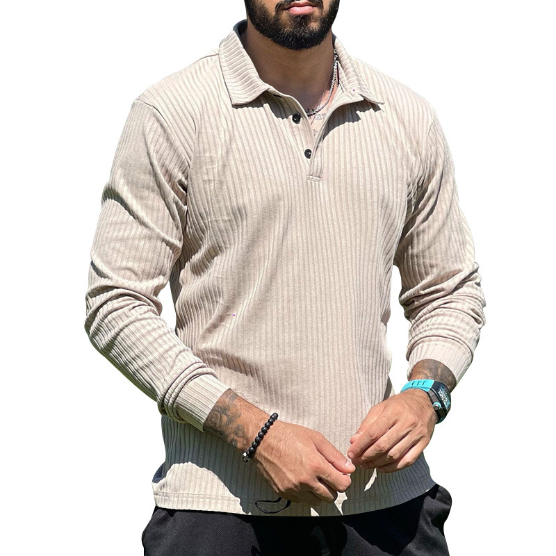 Men's Long Sleeve Lapel Golf Shirt