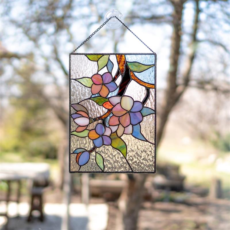 【Mother's Day Specials】Cardinal Stained Glass Window Panel（Glass Material）