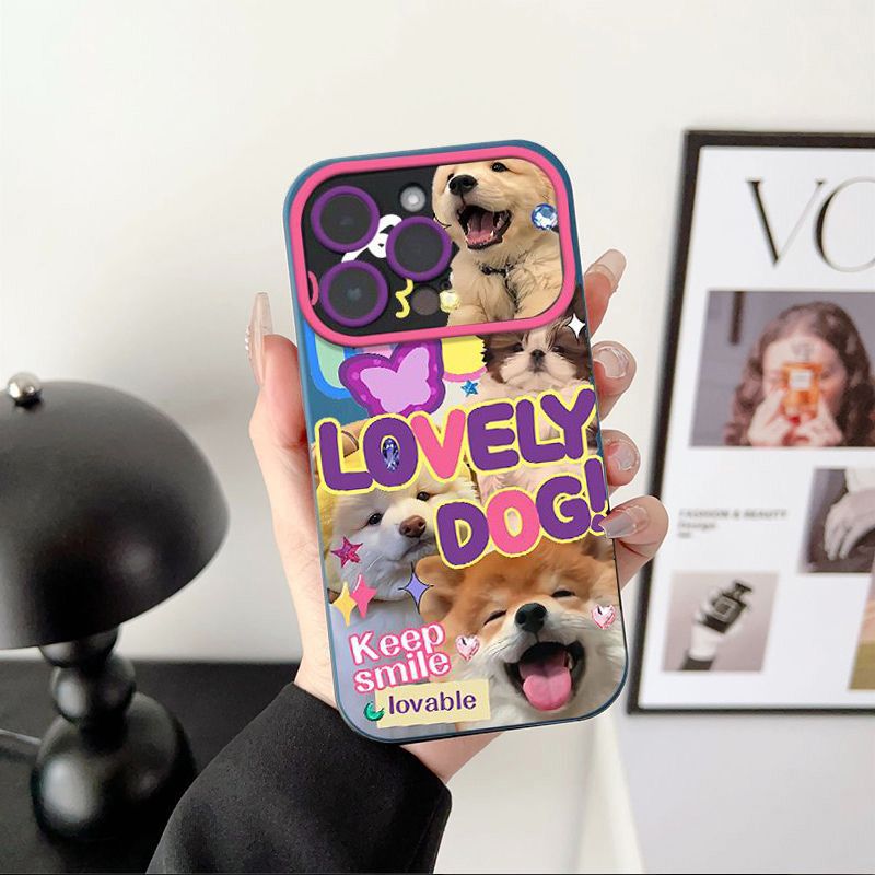 Coque de téléphone pour iPhone avec adorable chien
