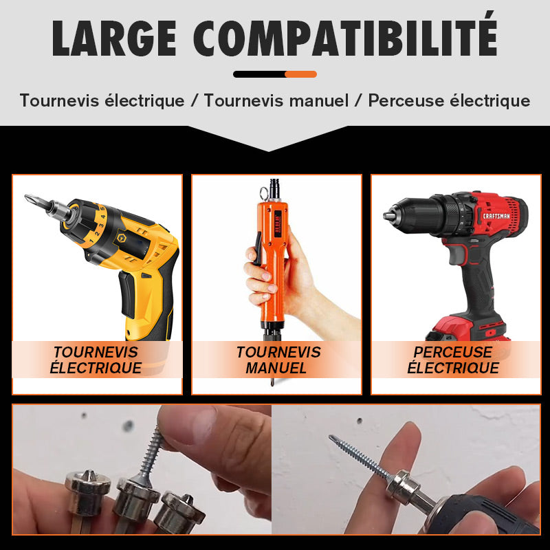 Tournevis à positionnement magnétique