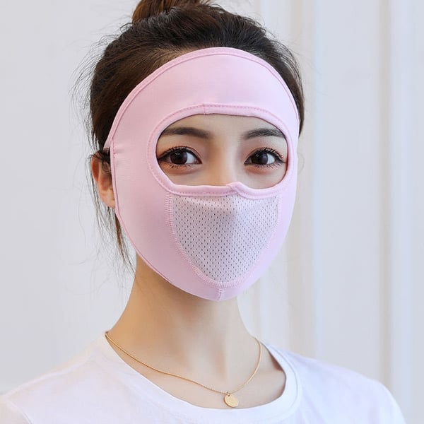 Breathable Ice Silk Sunscreen Long Neck Full Face Mask