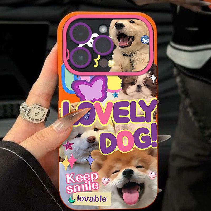 Coque de téléphone pour iPhone avec adorable chien