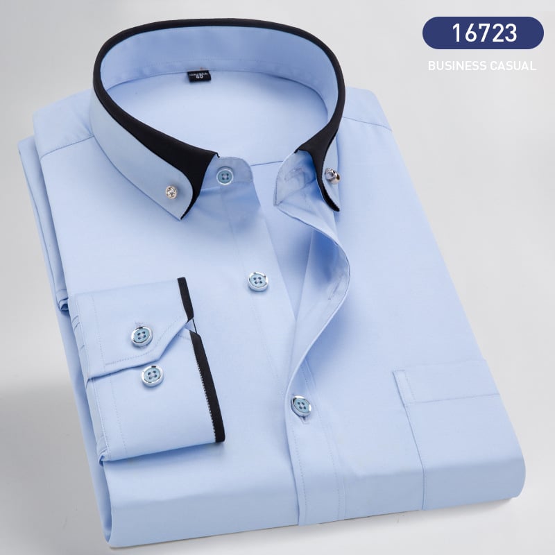 Acheter 2 livraison gratuite-Chemises à manches longues en coton de haute qualité pour hommes