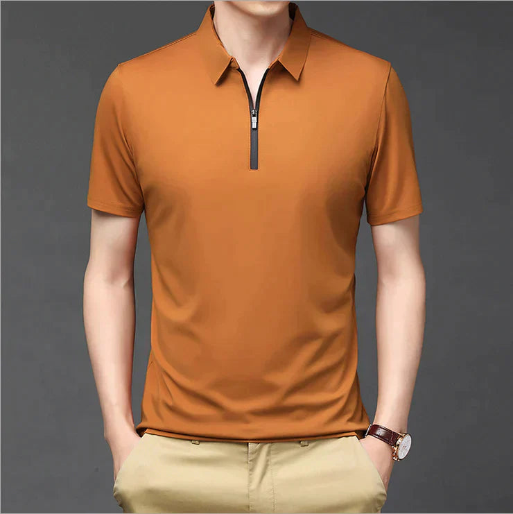 Fashion Men's Ice Silk Short Sleeve Shirt