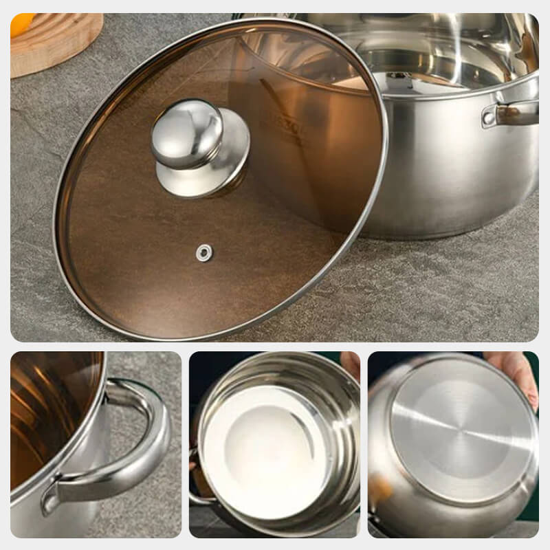 Small stainless steel boiler pot