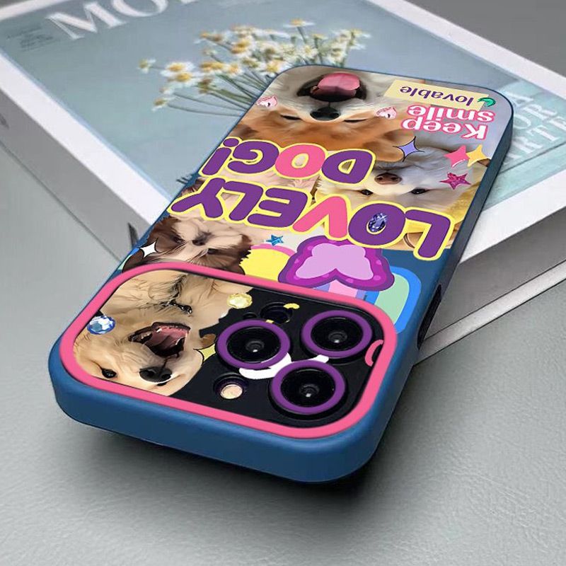 Coque de téléphone pour iPhone avec adorable chien