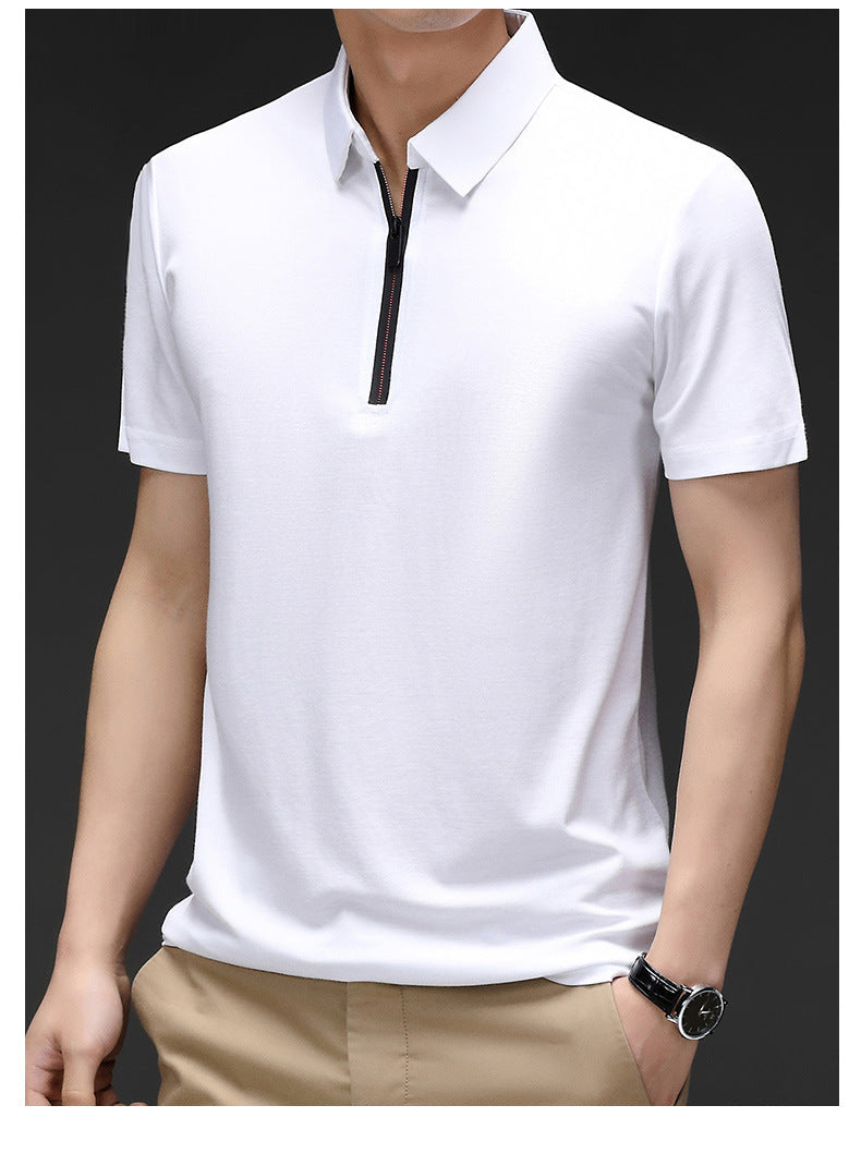 Fashion Men's Ice Silk Short Sleeve Shirt