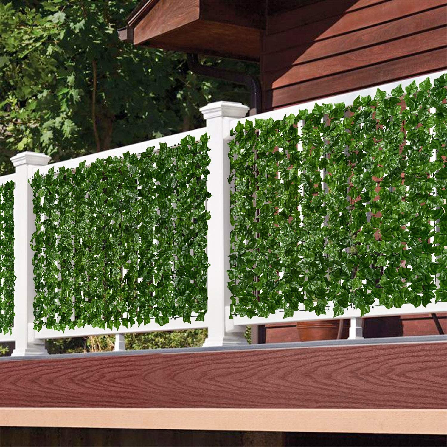 Fence with Artificial Leaves (Decorative fence 3 m long)