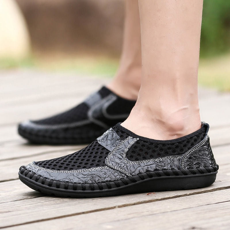 Crocodile Chaussures décontractées pour hommes en maille respirante et confortable