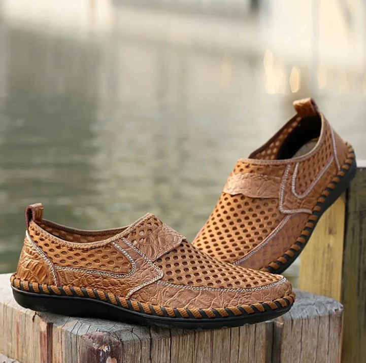 Crocodile Chaussures décontractées pour hommes en maille respirante et confortable