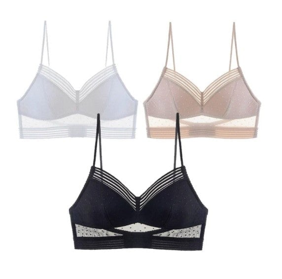 Soutien-gorge en dentelle sans fil à dos bas