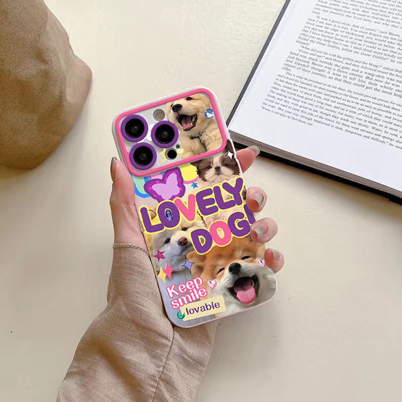 Coque de téléphone pour iPhone avec adorable chien