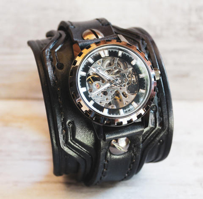 Men's Steampunk Waterproof Wrist Watch