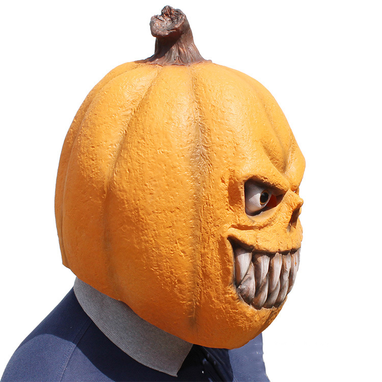 Halloween Costume Party Props Latex Pumpkin Head Mask