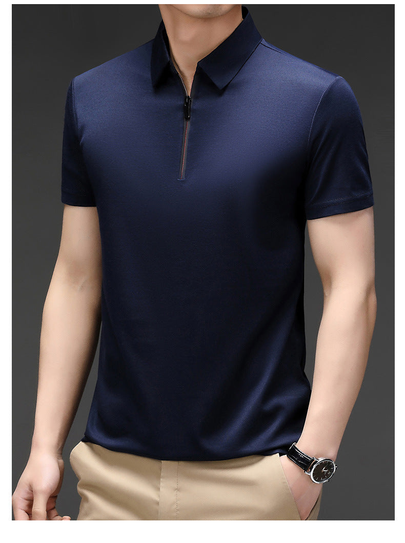 Fashion Men's Ice Silk Short Sleeve Shirt