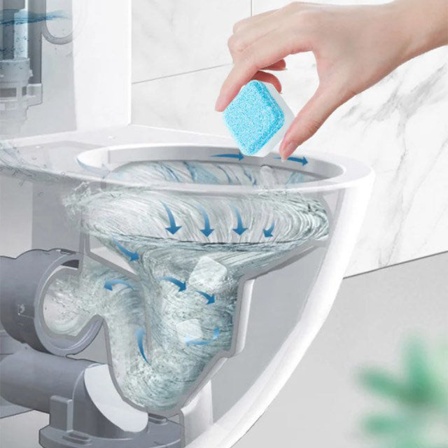 Tabletas limpiadoras de taza de baño - No es necesario frotar