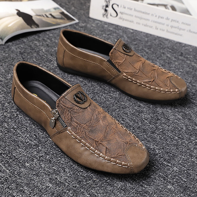 Men's Fashion Soft Printed Leather Shoes