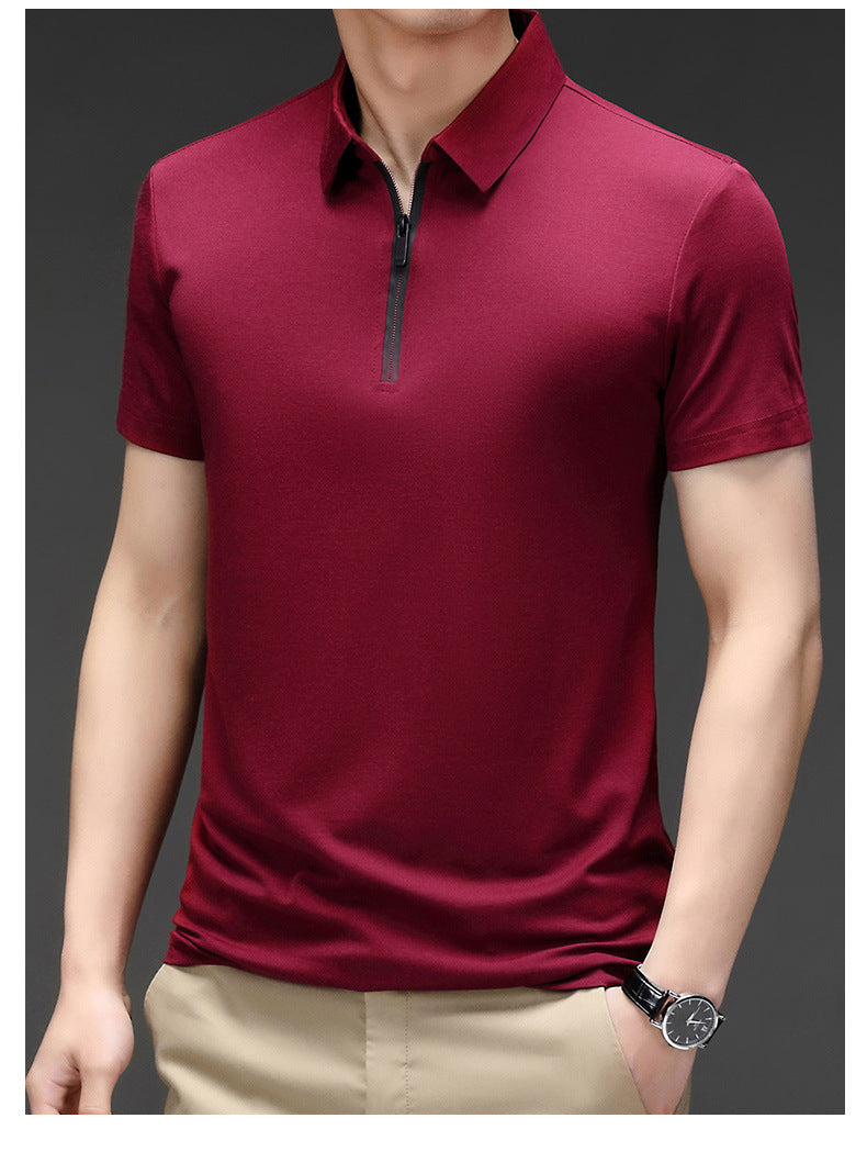 Fashion Men's Ice Silk Short Sleeve Shirt