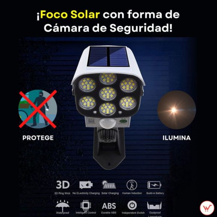 FOCO LED SOLAR - TIPO CAMARA (ORIGINAL)