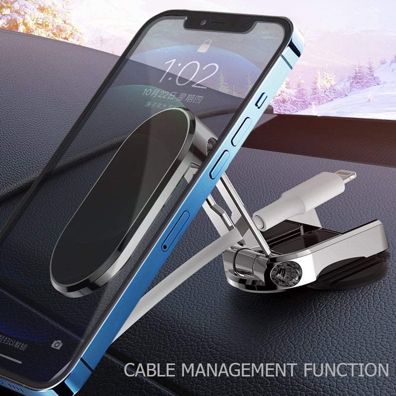 Slitinový skládací magnetický držák telefonu do auta