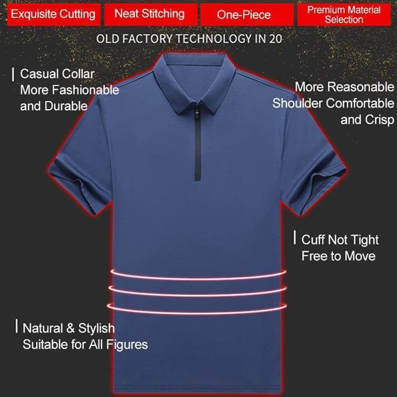 Fashion Men's Ice Silk Short Sleeve Shirt