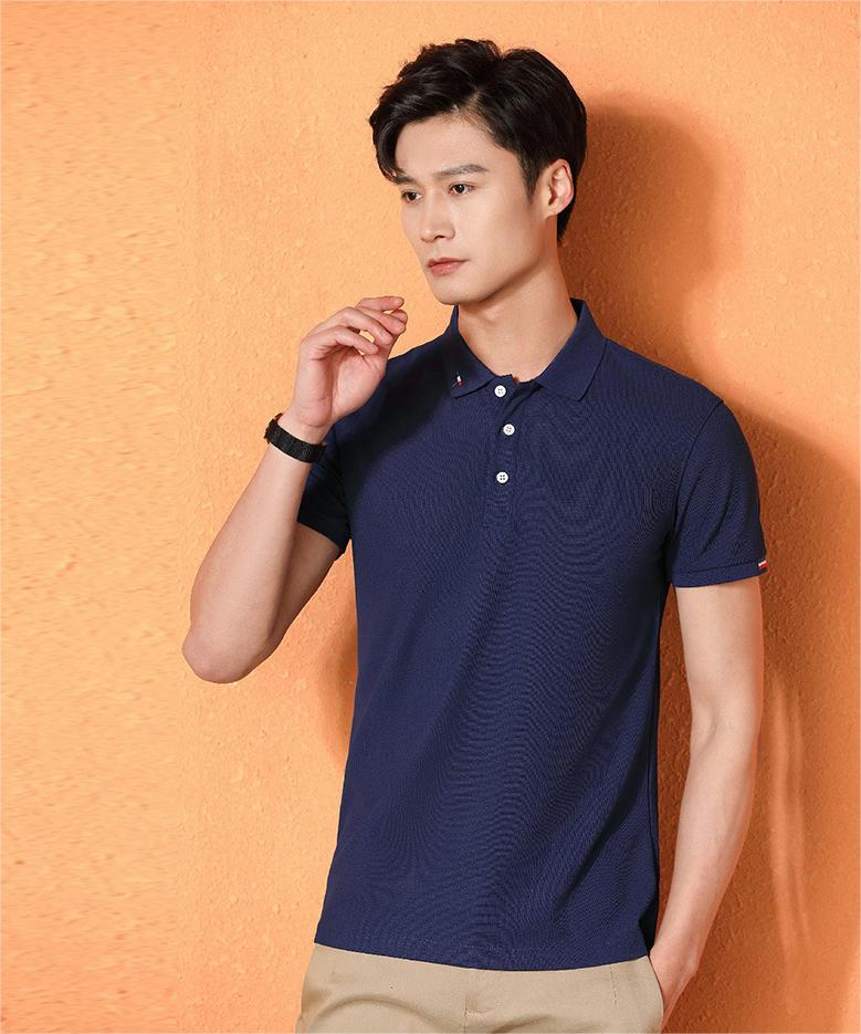 Summer Men's Short Sleeve Lapel Embroidered Cotton Casual Shirt