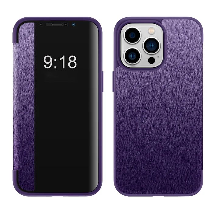 Husă din piele premium pentru iPhone Flip Cover