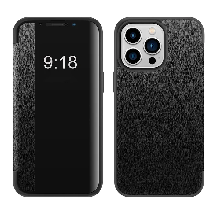 Husă din piele premium pentru iPhone Flip Cover